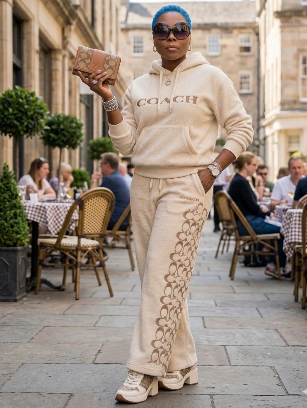 Coach Signature Canvas and Leather Crossbody Wallet in Tan NWOT